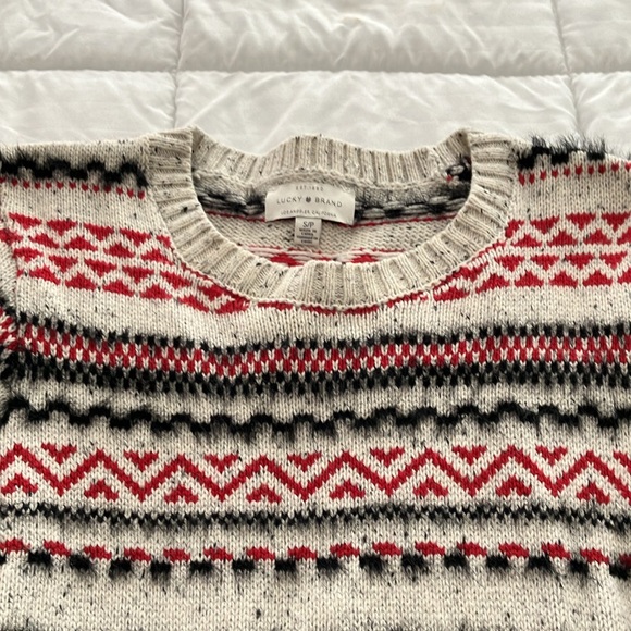 Y2k LUCKY BRAND Striped fair isle sweater  Size S/P - Picture 6 of 8